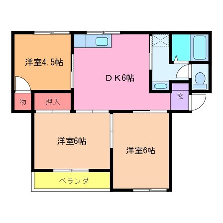 サンコーポ6の物件間取画像